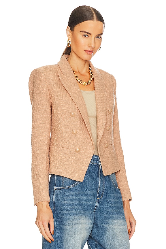 view 2 of 4 BLAZER CORTO CON DOBLE BOTONADURA BROOKE in Praline