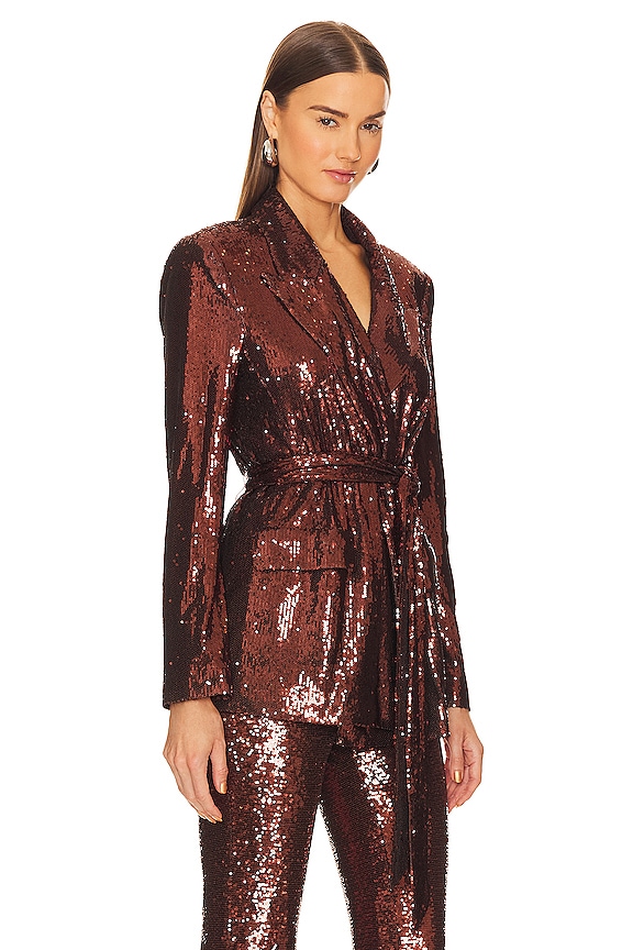 view 2 of 5 Jordana Wrap Belted Blazer in Bronze
