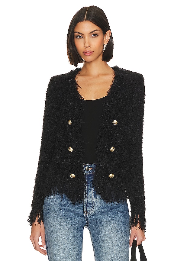 L'AGENCE Azure Blazer in Black | REVOLVE