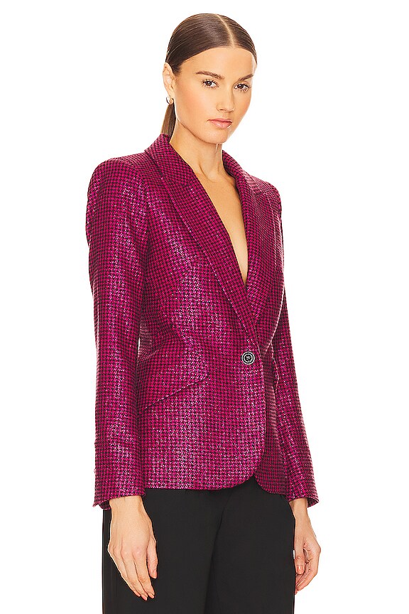 view 2 of 5 Chamberlain Blazer in Pink & Black Houndstooth