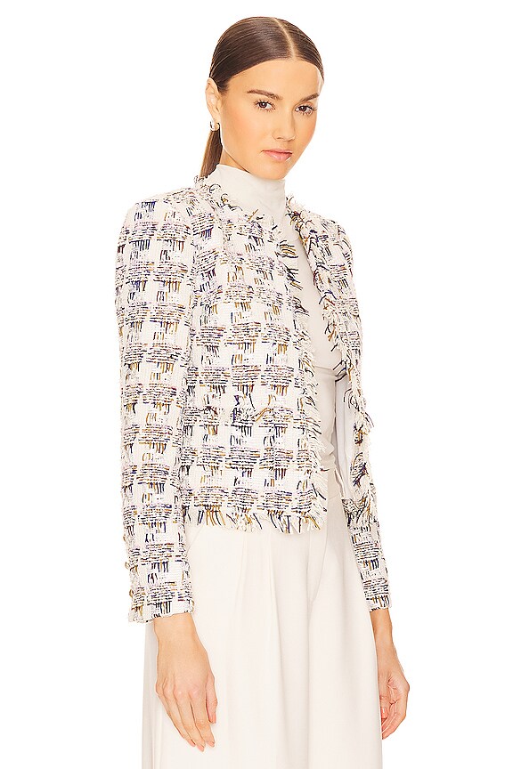 view 2 of 4 CHAQUETA ANGELINA in Ivory Tweed Plaid