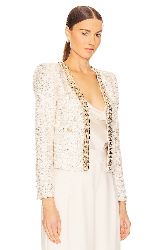 view 2 of 5 Greta Chain Jacket in Champagne in Champagne & Gold