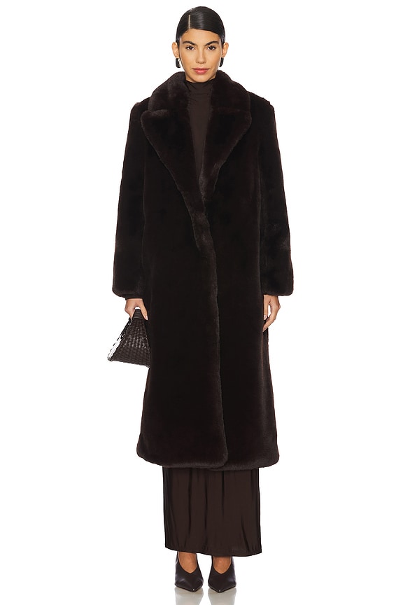 view 2 of 4 Lizbeth Long Faux Fur Jacket in Ganache