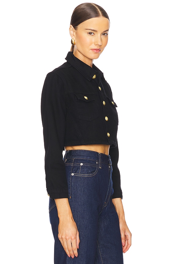 view 2 of 4 Genevie Cropped Jacket in Noir