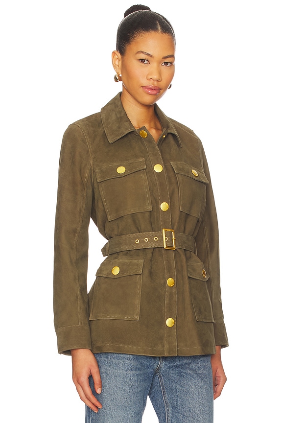 view 2 of 4 BLOUSON AVEC CEINTURE ISHANI in Olive
