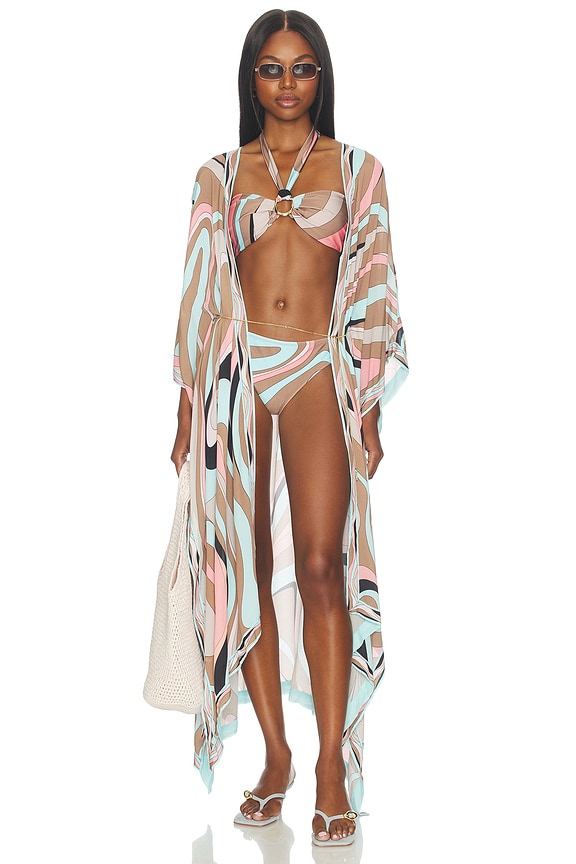 view 1 of 4 Kara Kimono in Abstract Swirl