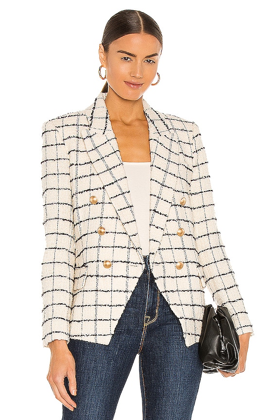 view 1 of 5 KENZIE 블레이저 in Ecru & Black Plaid