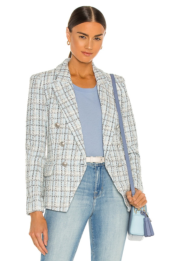view 1 of 5 VESTE KENZIE in Light Blue Tweed