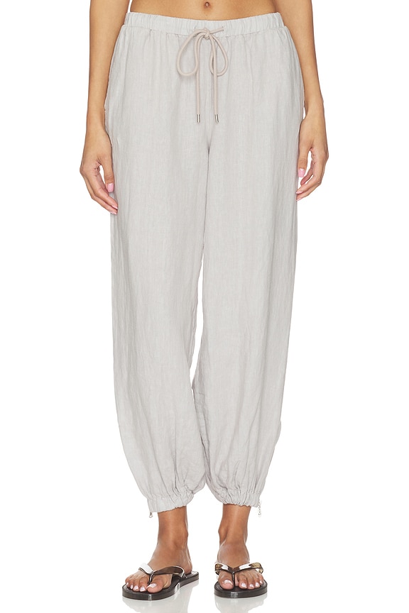 view 1 of 6 Mariko Jogger With Zipper in Light Pewter