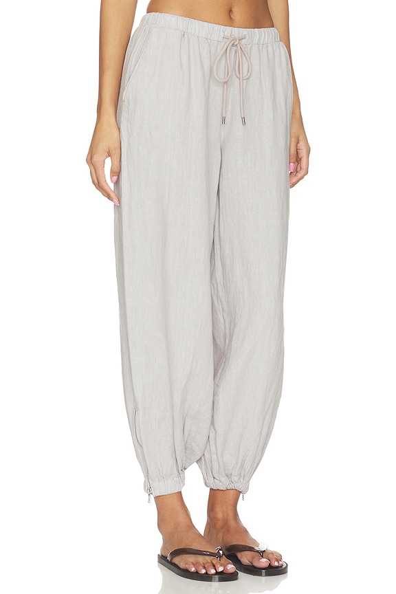 view 2 of 6 Mariko Jogger With Zipper in Light Pewter