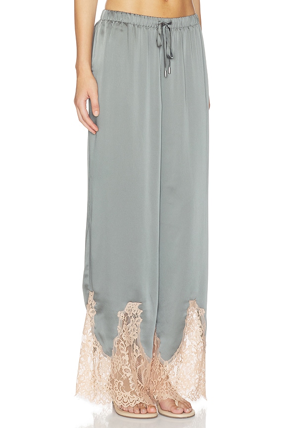 view 2 of 6 PANTALÓN MIREL LACE TRIM DRAWSTRING  in Smokey Olive & Praline