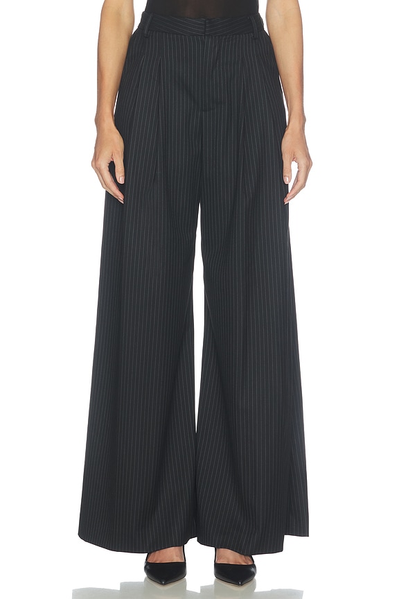 view 2 of 6 PANTALÓN SHELSY  in Black & Grey Pinstripe