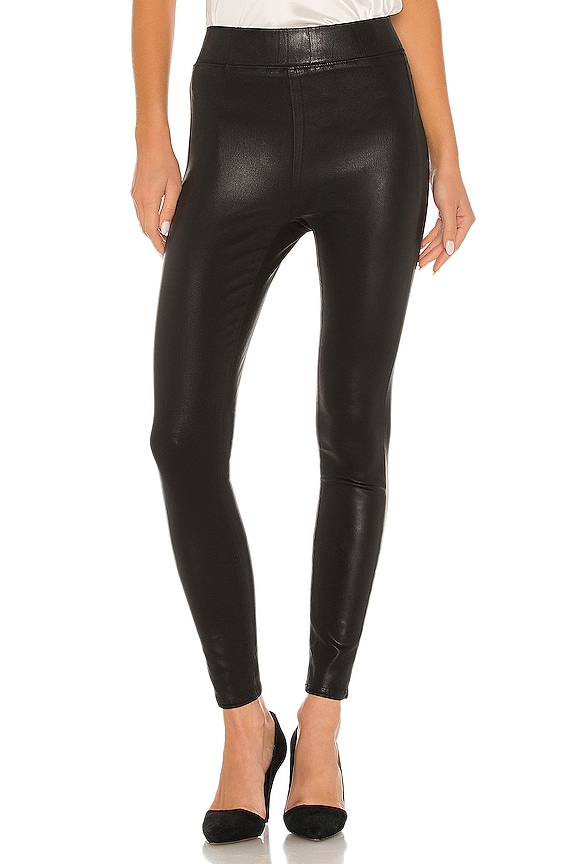 L'AGENCE Rochelle Pull On Pant in Black Coated | REVOLVE