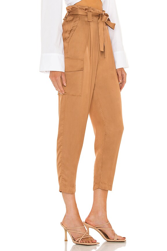 view 2 of 4 Roxy Paperbag Cargo Pant in Dark Camel