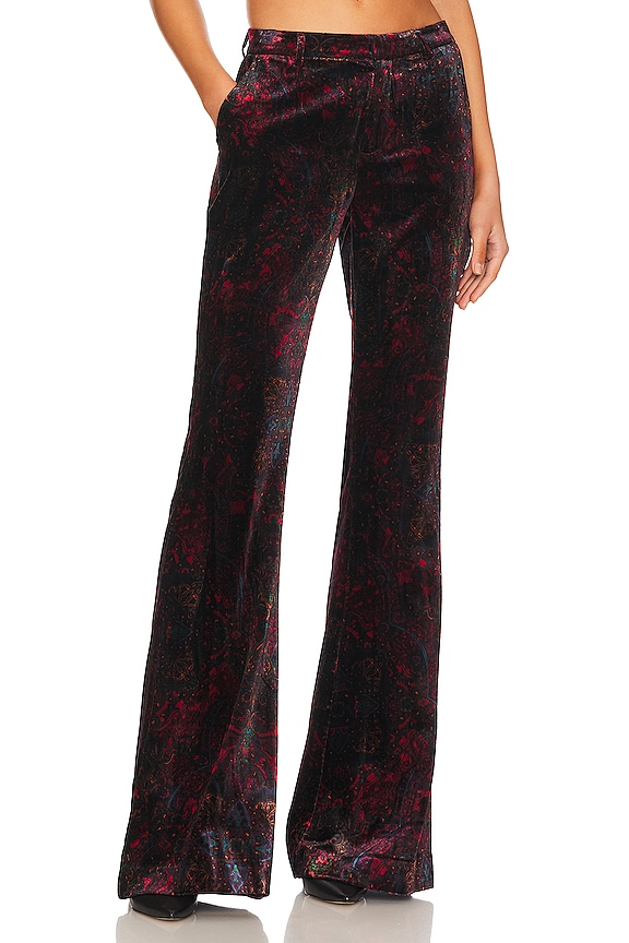 view 1 of 4 PANTALON LANE in Black & Red Medallion Paisley