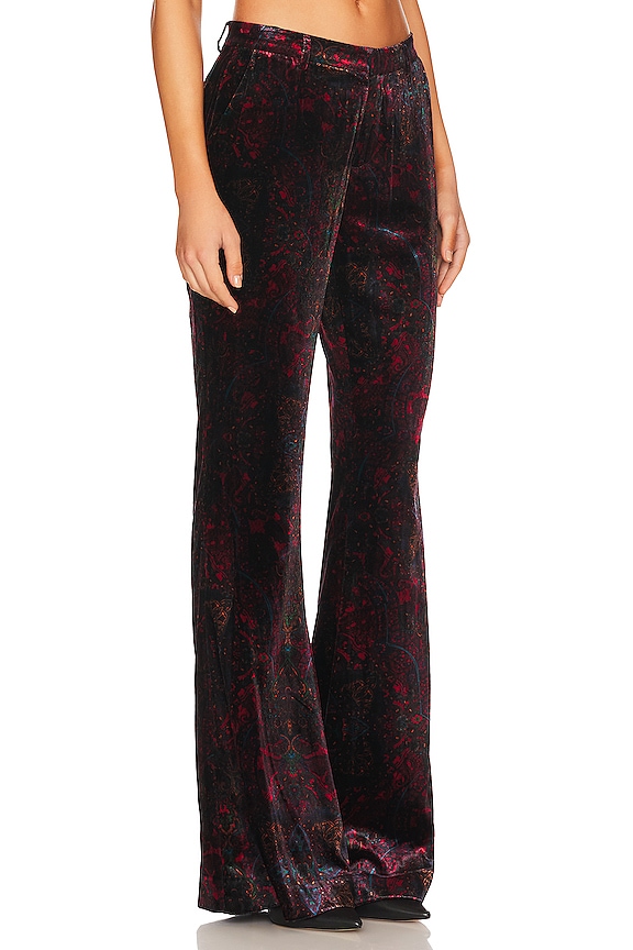 view 2 of 4 PANTALON LANE in Black & Red Medallion Paisley
