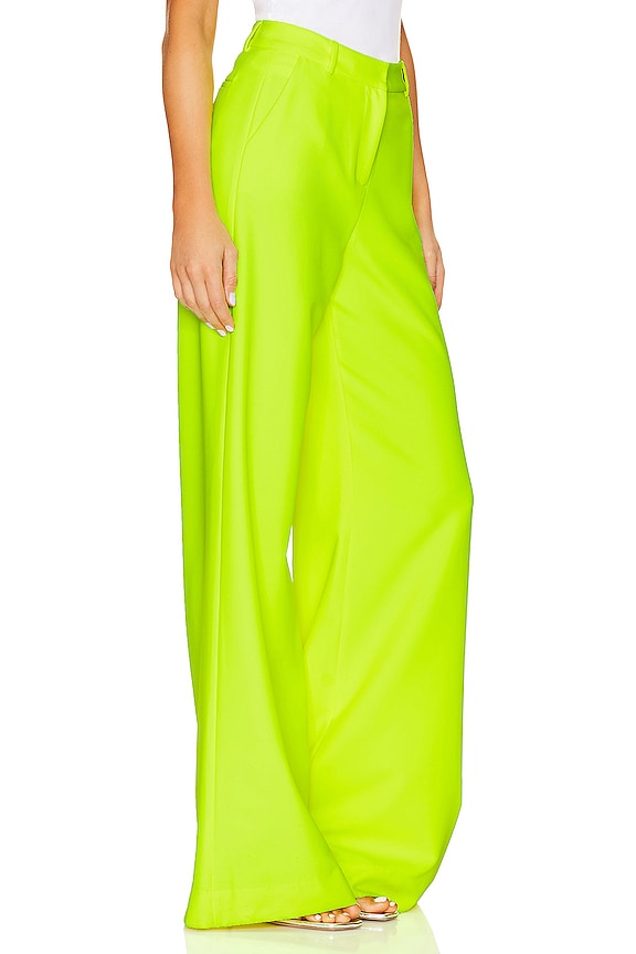view 2 of 4 PANTALON PILAR in Chartreuse
