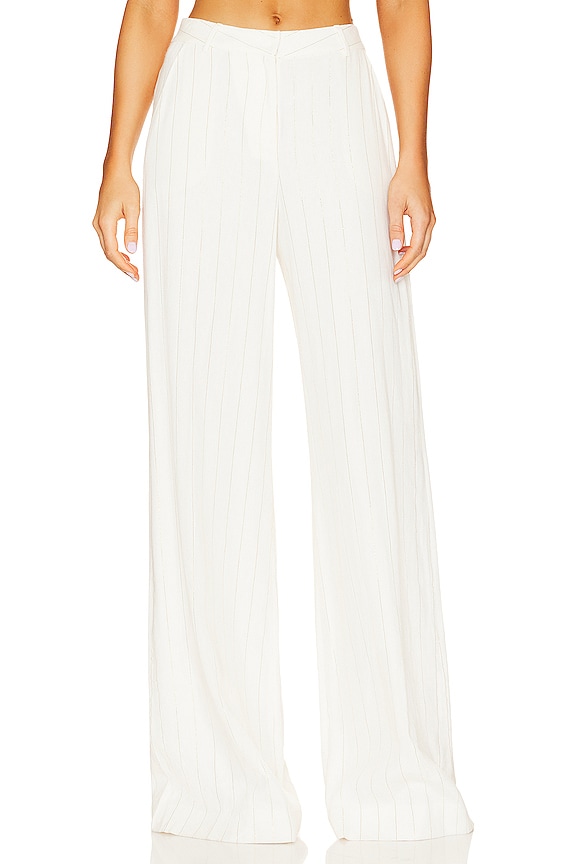 view 1 of 5 Pilar Wide Leg Pant in Ecru & Gold