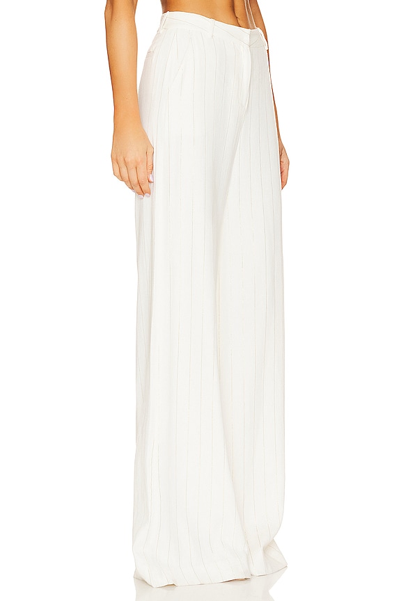 view 2 of 5 Pilar Wide Leg Pant in Ecru & Gold