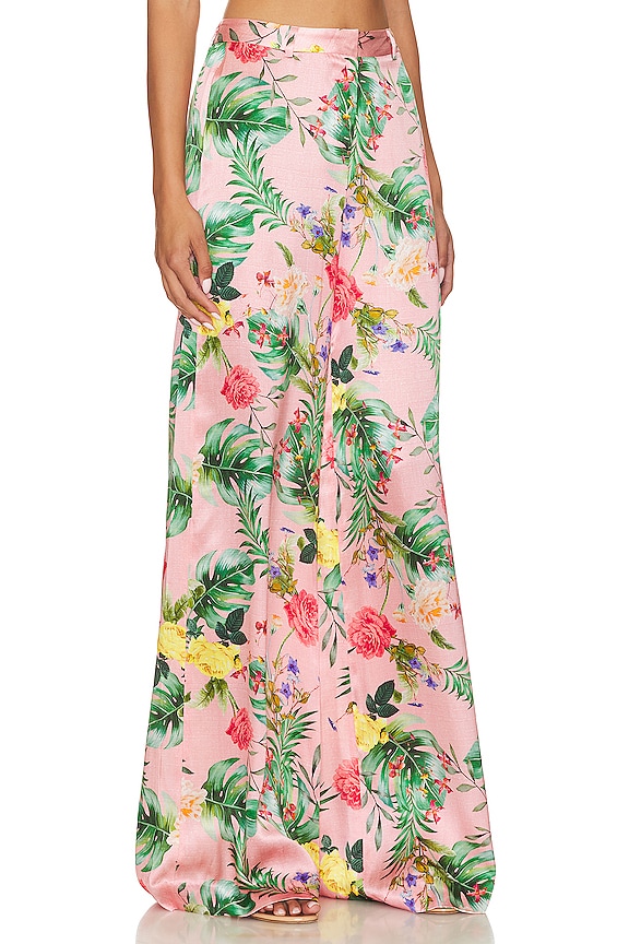 view 2 of 4 PANTALÓN PIERNA ANCHA GAVIN in Pink Blush Tropical Floral