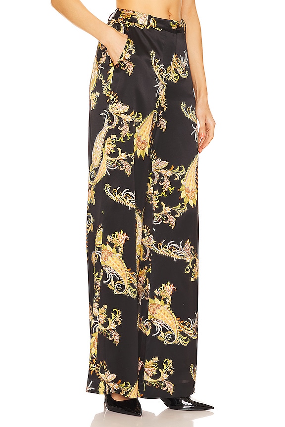 view 2 of 4 Pilar Wide Leg Pant in Black Paisley