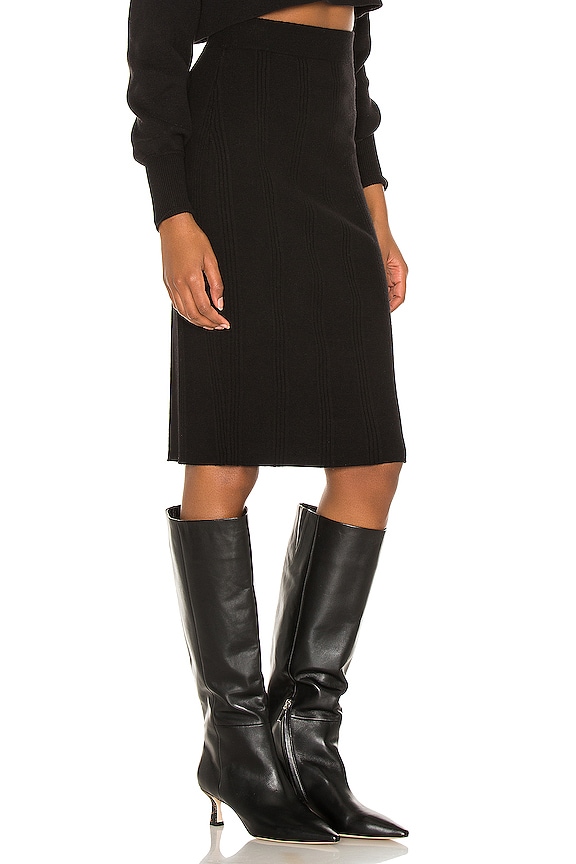 view 2 of 4 Jessica Knit Midi Skirt in Black
