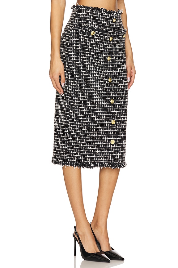 view 2 of 6 Tai Snap Midi Skirt in Black & Ecru