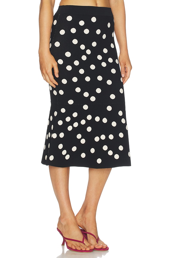 view 2 of 6 FALDA MAE in Black & Ecru Polka Dot