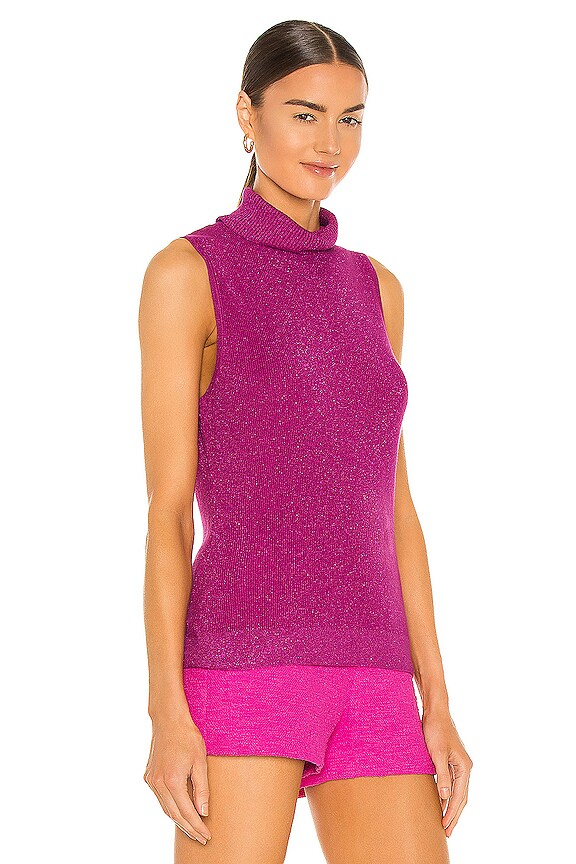 view 2 of 5 Sabrina Sleeveless Turtleneck in Rose Violet