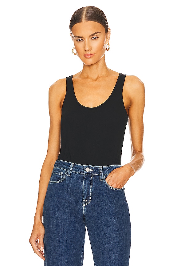 view 1 of 4 Celia Scoop Neck Tank in Black