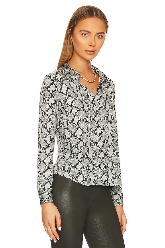 view 2 of 4 Harmony Blouse in Sage Multi Paloma Snake