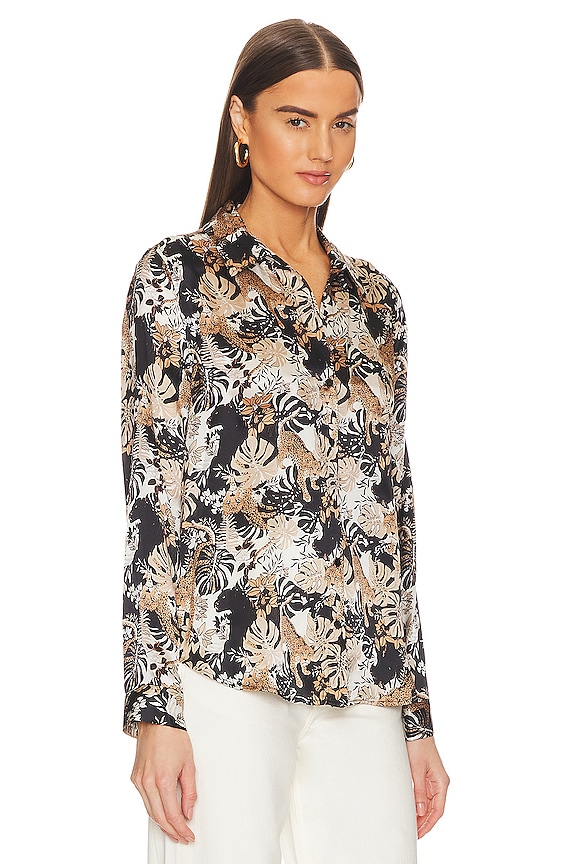 view 2 of 4 Tyler Blouse in Tonal & Black Panther Jungle