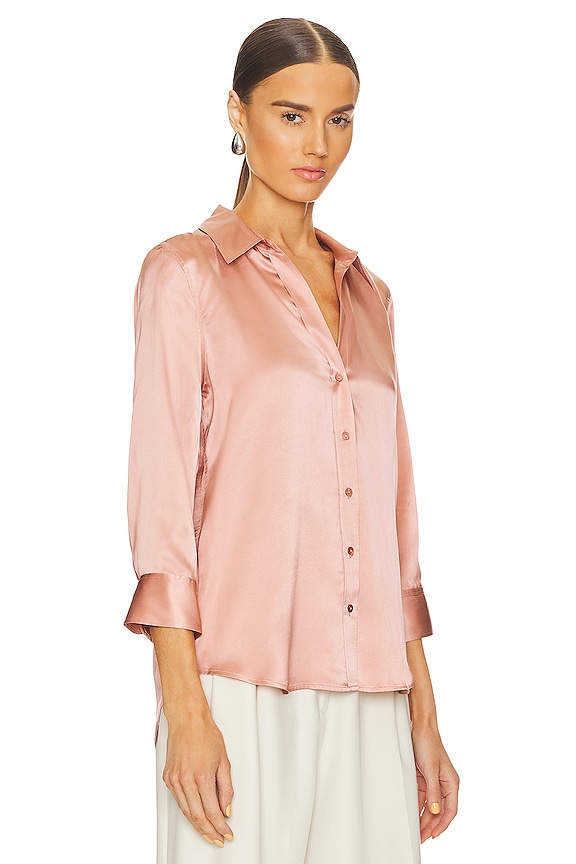 view 2 of 4 Dani 3/4 Sleeve Blouse in Rose Tan