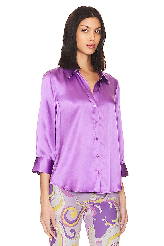 view 2 of 4 Dani 3/4 Sleeve Blouse in Orchid