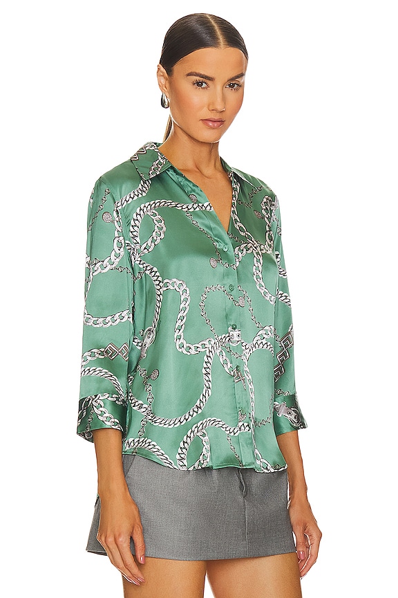 view 2 of 4 Dani Blouse in Frosty Spruce Multi