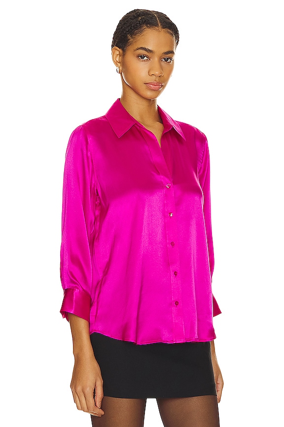 view 2 of 4 Dani 3/4 Sleeve Blouse in Star Ruby