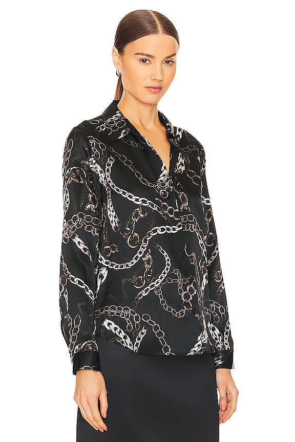 view 2 of 4 T-SHIRT MANCHES LONGUES TYLER in Black Multi Grunge Chain