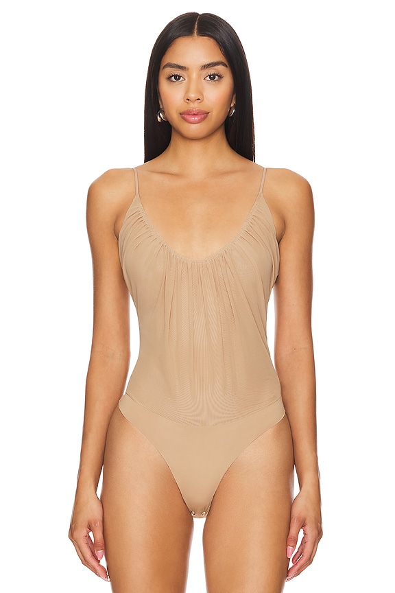 view 2 of 5 Gelina Ruched Bodysuit in Dark Cappuccino