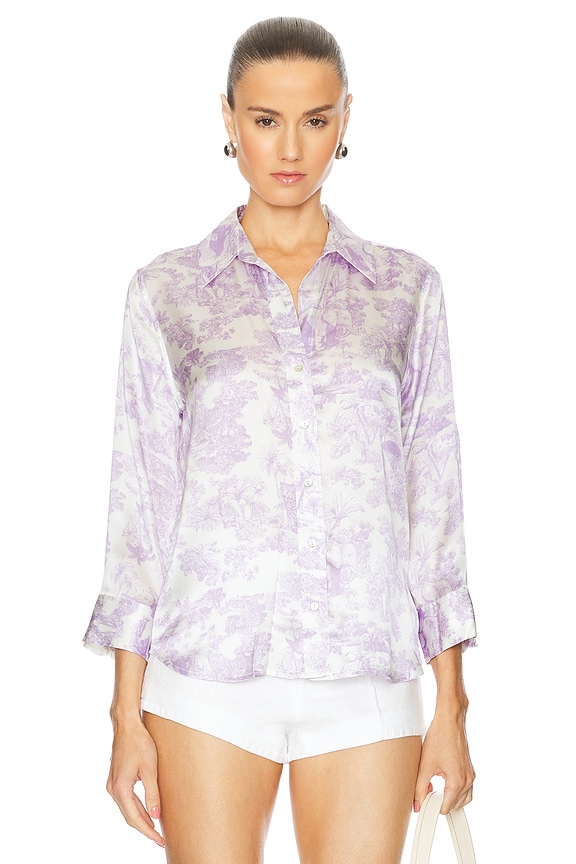 view 2 of 5 Dani 3/4 Sleeve Blouse in Lilac