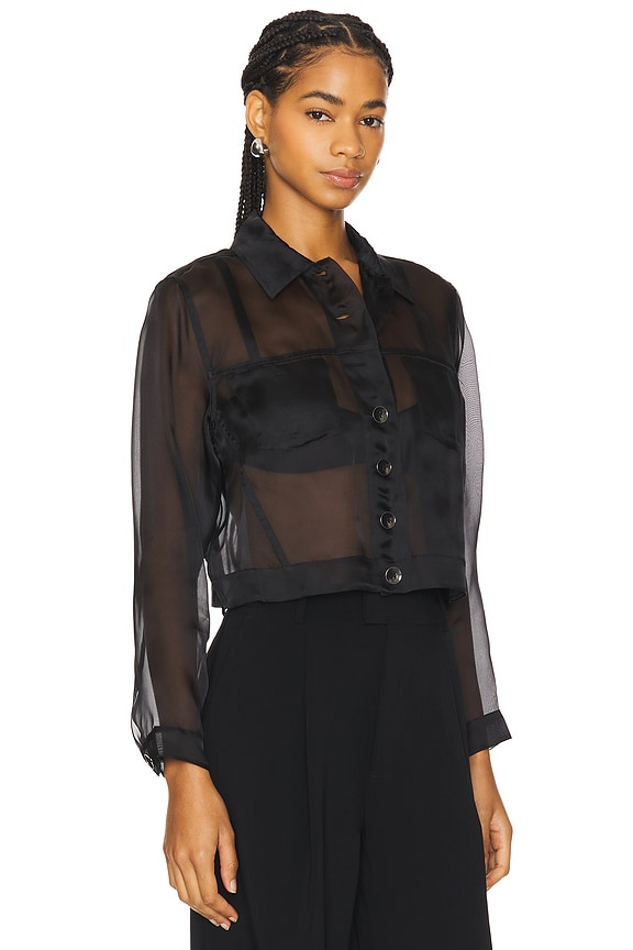 view 2 of 4 BLUSA TRANSPARENTE ANDERS in Black