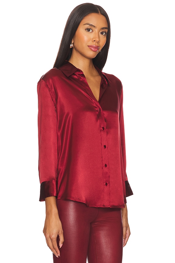 view 2 of 4 Dani 3/4 Sleeve Blouse in Syrah