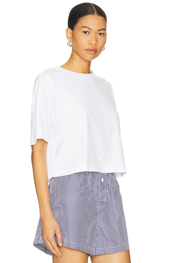 view 2 of 4 T-SHIRT CROPPED OVERSIZED DARIA in White