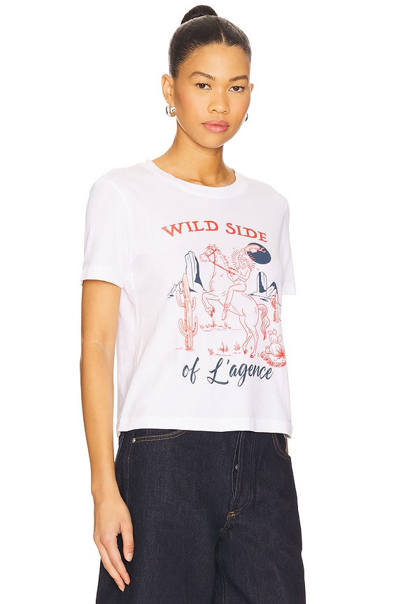 view 2 of 4 Eliza Wild Side Tee in White
