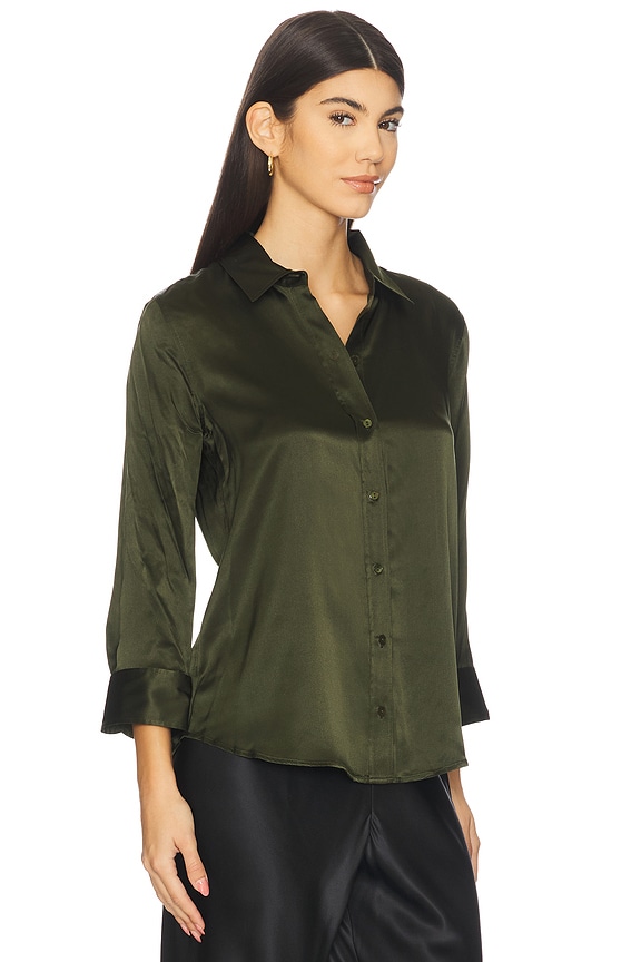 view 2 of 4 BLUSA MANGA 3/4 DANI in Deep Olive