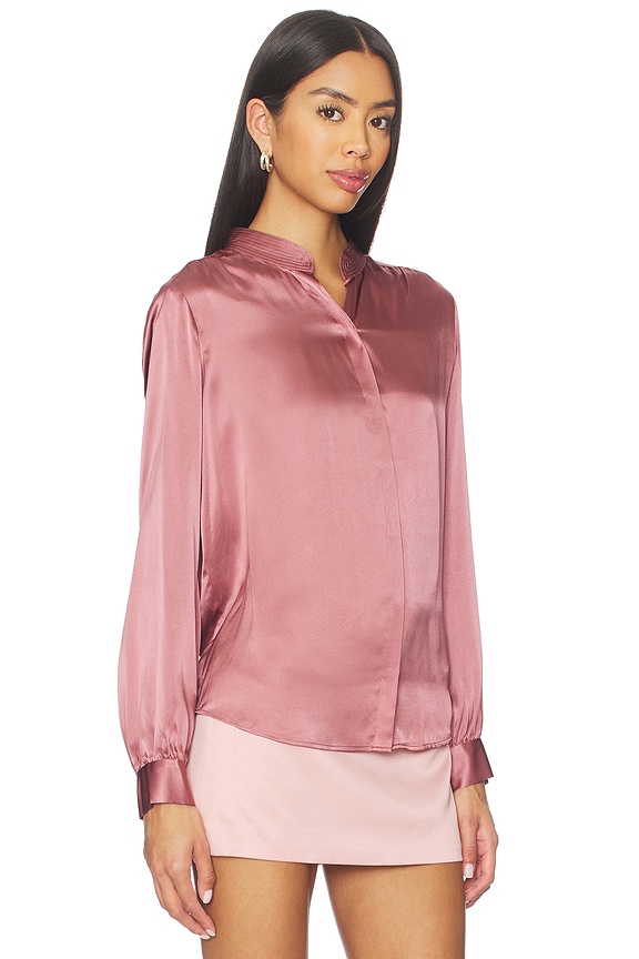 view 2 of 4 BLOUSE COL MAO BIANCA in Mauve Rose