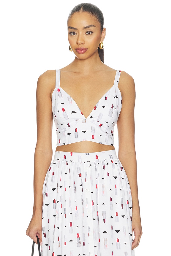 view 1 of 4 BRASSIÈRE KAORI in Ivory Multi Lipstick