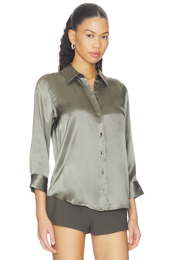 view 2 of 4 Blouse manches 3/4 Dani in Smokey Olive