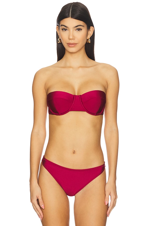 view 2 of 5 TOP BIKINI ALEXANDRIA in Black Cherry