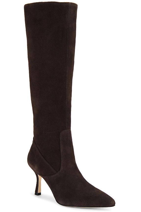 view 2 of 5 BOTTINES MARYA in Dark Brown Suede
