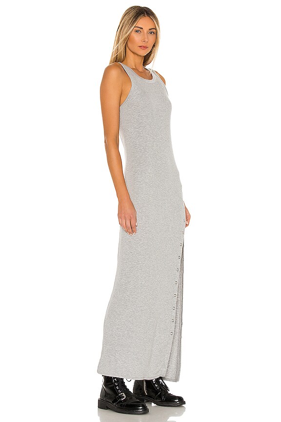 view 2 of 4 Cabana Side Snap Maxi Dress in Heather Grey